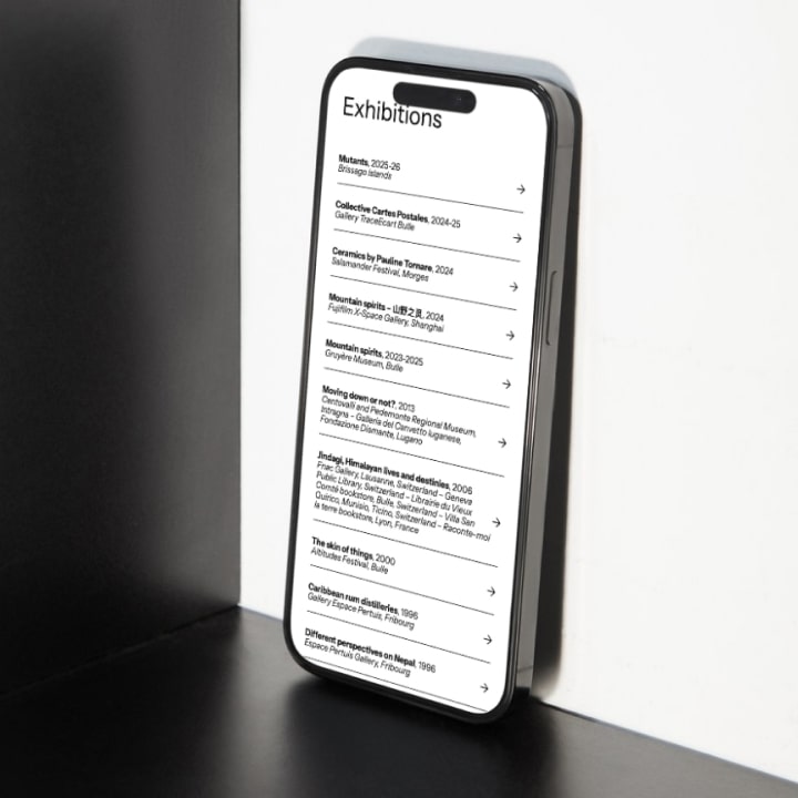 Daniel Pittet, layout della gallery editoriale
