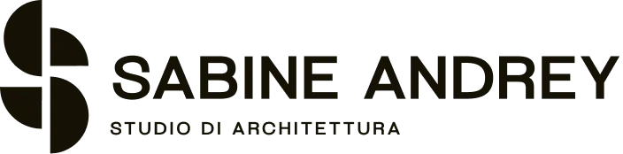 Studio Sabine Andrey, variante maiuscola del logo per applicazioni secondarie