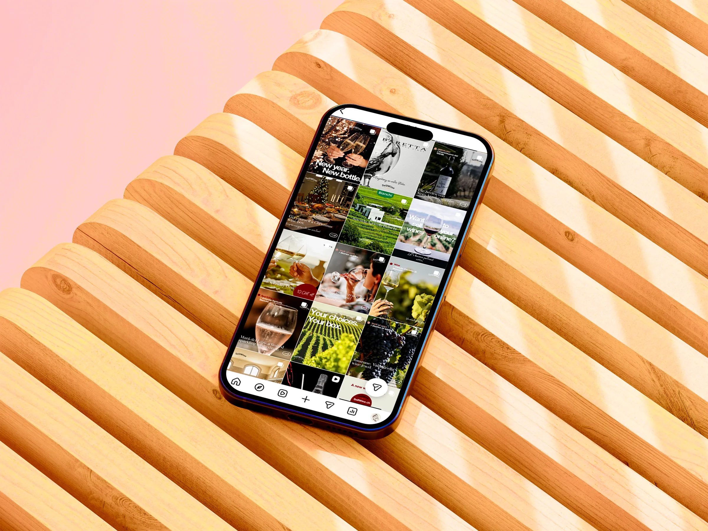 SellWine, creative social mobile prodotte come asset di riserva del brand premium