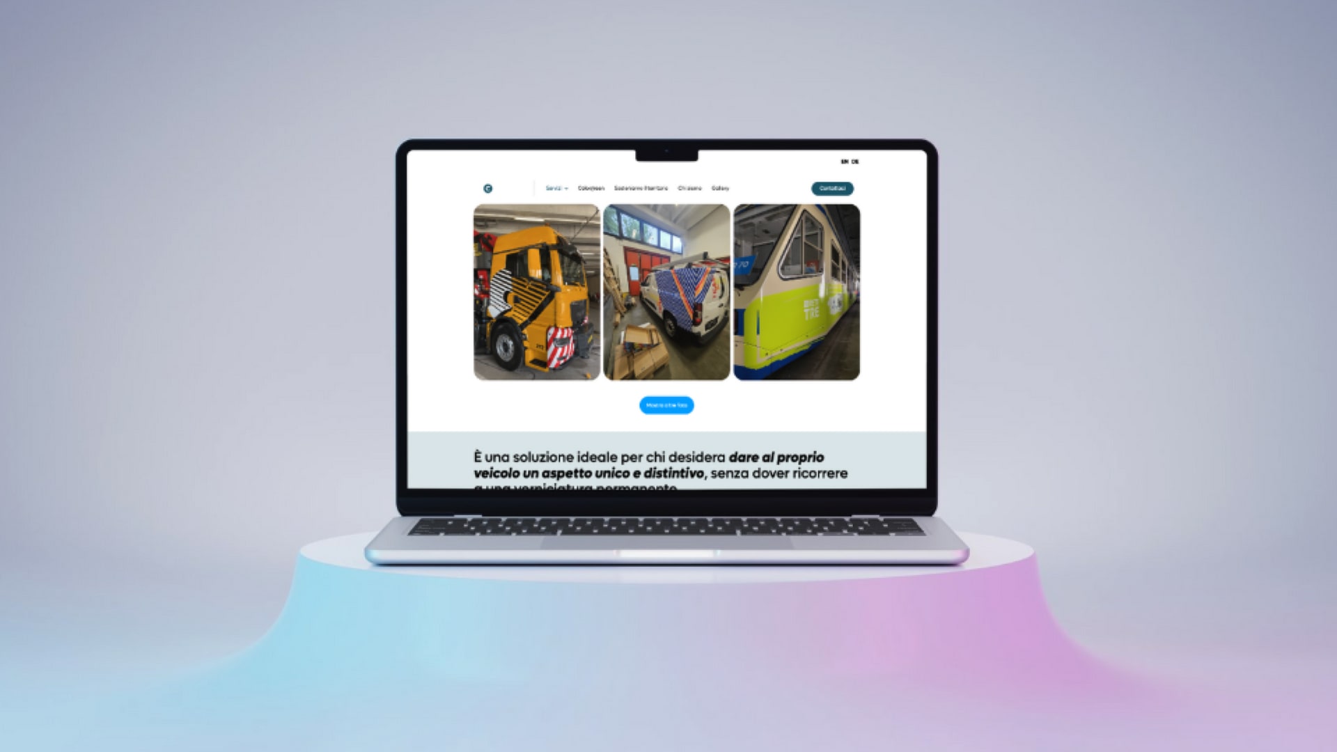 Colorlito, dettaglio interfaccia con sezione preventivo online